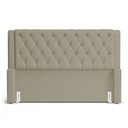 Ver mais imagens de Cabeceira e Calçadeira Báu Casal Padrão Atena 140cm Capitonê Veludo Bege - Desk Design