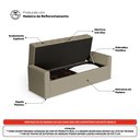 Ver imagem 7 de Cabeceira e Calçadeira Báu Casal Padrão Atena 140cm Capitonê Veludo Bege - Desk Design