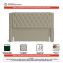 Ver imagem 3 de Cabeceira e Calçadeira Báu Casal Padrão Atena 140cm Capitonê Veludo Bege - Desk Design