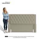 Ver imagem 6 de Cabeceira e Calçadeira Báu Casal Padrão Atena 140cm Capitonê Veludo Bege - Desk Design