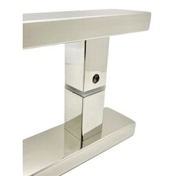 Puxador Inox Porta 1metro Pivotante Madeira e Vidro Polido - 3