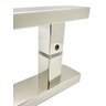Puxador Inox Porta 1metro Pivotante Madeira e Vidro Polido - 3