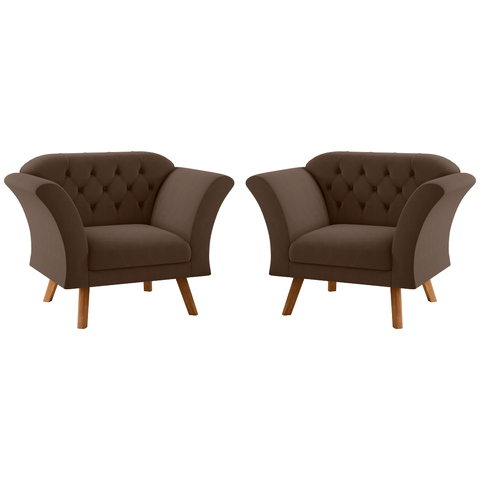 Jogo de Poltronas Siena para Sala Marrom