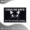 Ver imagem 2 de Tapete Capacho Casa Do Gato 60x40 Entrad Decorativo Pet Cat