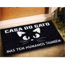 Ver imagem 1 de Tapete Capacho Casa Do Gato 60x40 Entrad Decorativo Pet Cat