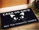 Ver imagem 1 de Tapete Capacho Casa Do Gato 60x40 Entrad Decorativo Pet Cat