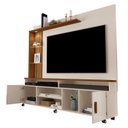 Ver imagem 4 de Home Theater para TV até 65 Polegadas 200cm 2 Portas Ocean MDP Off White/Canela Sala