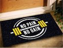 Ver imagem 1 de Tapete Capacho Academia No Pain No Gain 60x40 Exercicios Lar