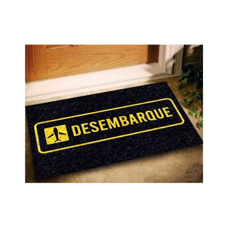Tapete Capacho Decorativo Desembarque 60x40 Viagem Casa Lar