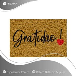 Tapete Capacho Decorativo Gratidão 60x40 Casa Lar Cores - 2