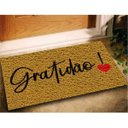 Ver imagem 1 de Tapete Capacho Decorativo Gratidão 60x40 Casa Lar Cores