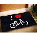 Ver imagem 1 de Tapete Capacho Decorativo I Love Bike 60x40 Entrada Porta