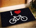 Ver imagem 1 de Tapete Capacho Decorativo I Love Bike 60x40 Entrada Porta