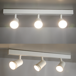 Trilho Eletrificado 3 Spot Led Mr16 Gu10 Direcionável Cor:branco - 1