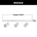 Ver imagem 7 de Trilho Eletrificado 3 Spot Led Mr16 Gu10 Direcionável Cor:branco