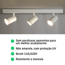 Ver imagem 6 de Trilho Eletrificado 3 Spot Led Mr16 Gu10 Direcionável Cor:branco