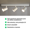Trilho Eletrificado 3 Spot Led Mr16 Gu10 Direcionável Cor:branco - 6