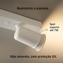 Ver imagem 5 de Trilho Eletrificado 3 Spot Led Mr16 Gu10 Direcionável Cor:branco