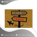 Ver imagem 2 de Tapete Capacho Decorativo Lets Go Travel 60x40 Viagem Casa