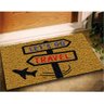 Tapete Capacho Decorativo Lets Go Travel 60x40 Viagem Casa - 1