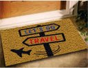 Ver imagem 1 de Tapete Capacho Decorativo Lets Go Travel 60x40 Viagem Casa
