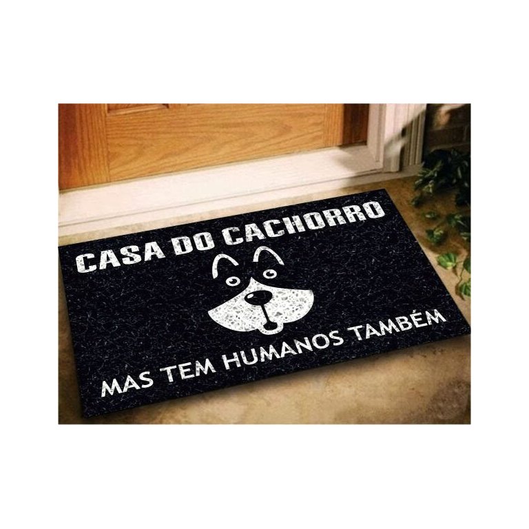Tapete Capacho Divertido Casa Do Cachorro 60x40 Dog Pet Lar