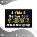 Ver imagem 2 de Tapete Capacho Divertido Amigos Bem Vindo 60x40 Entrada Casa