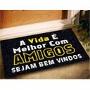 Ver imagem 1 de Tapete Capacho Divertido Amigos Bem Vindo 60x40 Entrada Casa