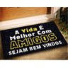 Tapete Capacho Divertido Amigos Bem Vindo 60x40 Entrada Casa - 1