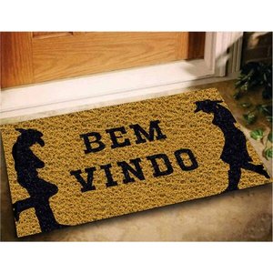 Tapete Capacho Entrada Bem Vindo Cowboy 60x40 Casa Decoração