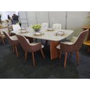 Ver imagem 2 de Sala de Jantar com Vidro 6 Cadeiras 2,0x1,0m - River - Requinte Salas