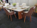 Ver imagem 1 de Sala de Jantar com Vidro 6 Cadeiras 2,0x1,0m - River - Requinte Salas