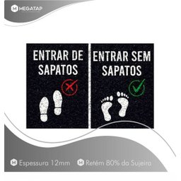 Tapete Capacho Entrar sem Sapatos 60x40 Tire Casa Divertida - 2
