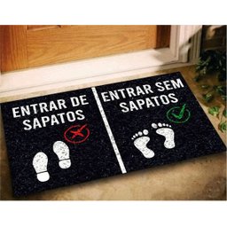 Tapete Capacho Entrar sem Sapatos 60x40 Tire Casa Divertida - 1