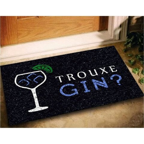 Tapete Capacho Divertido Trouxe Gin 60x40 Entrada Casa Apto