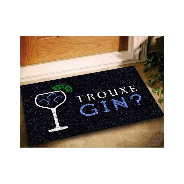 Tapete Capacho Divertido Trouxe Gin 60x40 Entrada Casa Apto