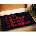 Ver imagem 1 de Tapete Capacho Eat Sleep Game Repeat 60x40 Jogos Play Casa