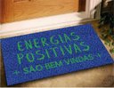 Ver imagem 1 de Tapete Capacho Energias Positivas Sao Bem Vindas 60x40 Casa