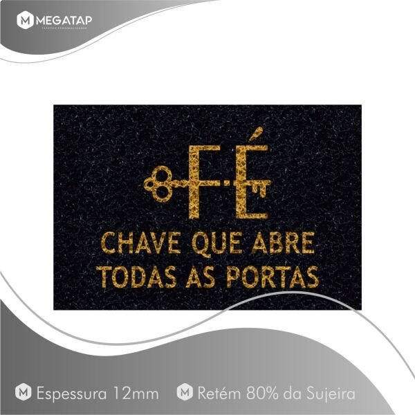 Tapete Capacho Fe Chave Abre Todas Portas 60x40 Decorativo - 2