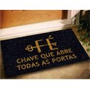 Ver imagem 1 de Tapete Capacho Fe Chave Abre Todas Portas 60x40 Decorativo