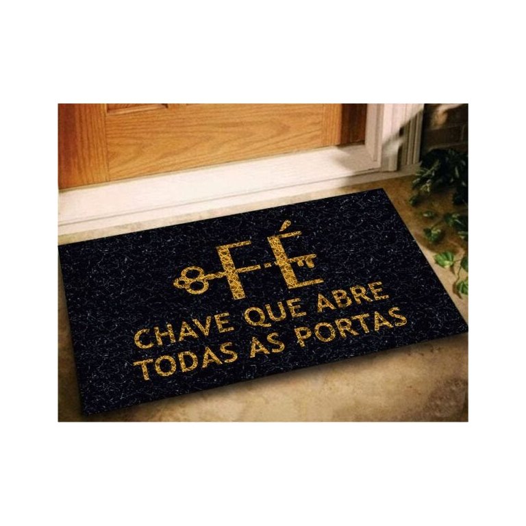 Tapete Capacho Fe Chave Abre Todas Portas 60x40 Decorativo
