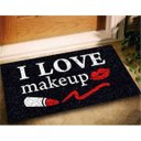 Ver imagem 1 de Tapete Capacho I Love Makeup 60x40 Maquiagem Menina Decora