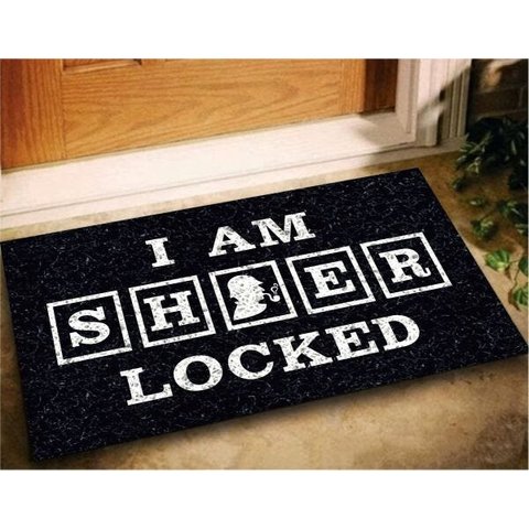 Tapete Capacho I Am Sher Locked 60x40 Sherlock Holmes Casa