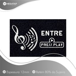 Tapete Capacho Musica Entre Press Play 60x40 Divertido Casa - 2