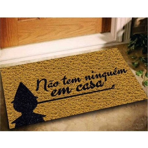 Tapete Capacho Não Tem Ninguém em Casa 60x40 Pinocchio Porta