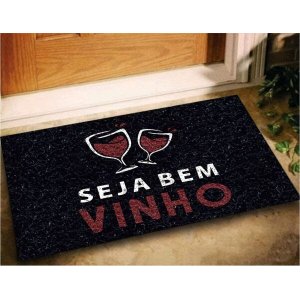 Tapete Capacho Seja Bem Vinho 60x40 Decorativo para Casa Lar
