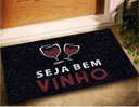 Ver imagem 1 de Tapete Capacho Seja Bem Vinho 60x40 Decorativo para Casa Lar