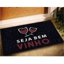 Ver imagem 1 de Tapete Capacho Seja Bem Vinho 60x40 Decorativo para Casa Lar