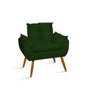 Ver imagem 1 de Poltrona Decorativa Opala Pés Palito - Sala, Recepção Cor:verde