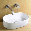 Ver imagem 1 de Cuba de Apoio para Banheiro Oval 35cmx56xcm14,5cm Toilet Adamas